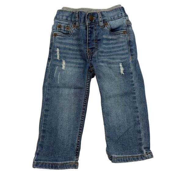 Levi’s Denim Blue Pull On Jeans Infant Baby Boy 12M 12 Months Cotton Stretch - Picture 1 of 8